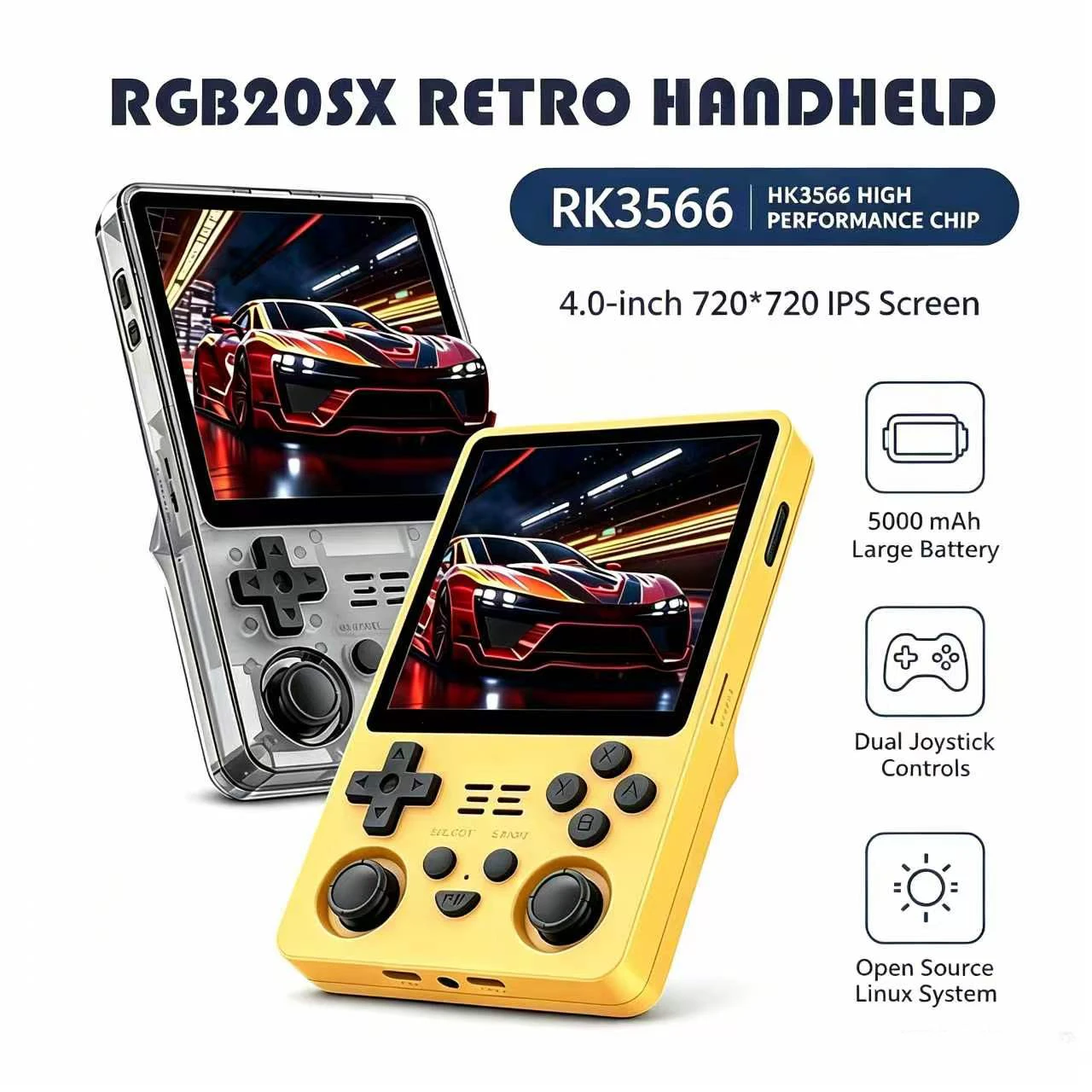 Retro Gaming Gameboy - Console de jeu portable rétro RGB20SX,