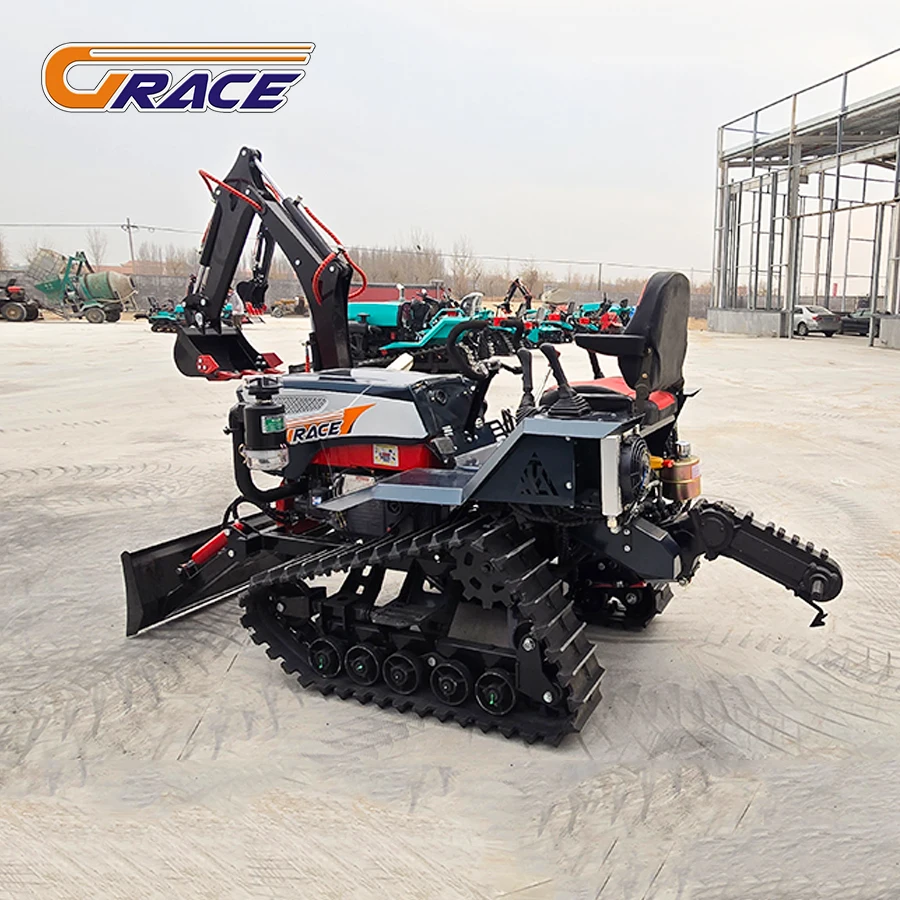 سعر الخصم 35hp 50hp 80hp سيارة زاحفة ديزل مع دلو أمامي وحراثة دوارة خلفية #4