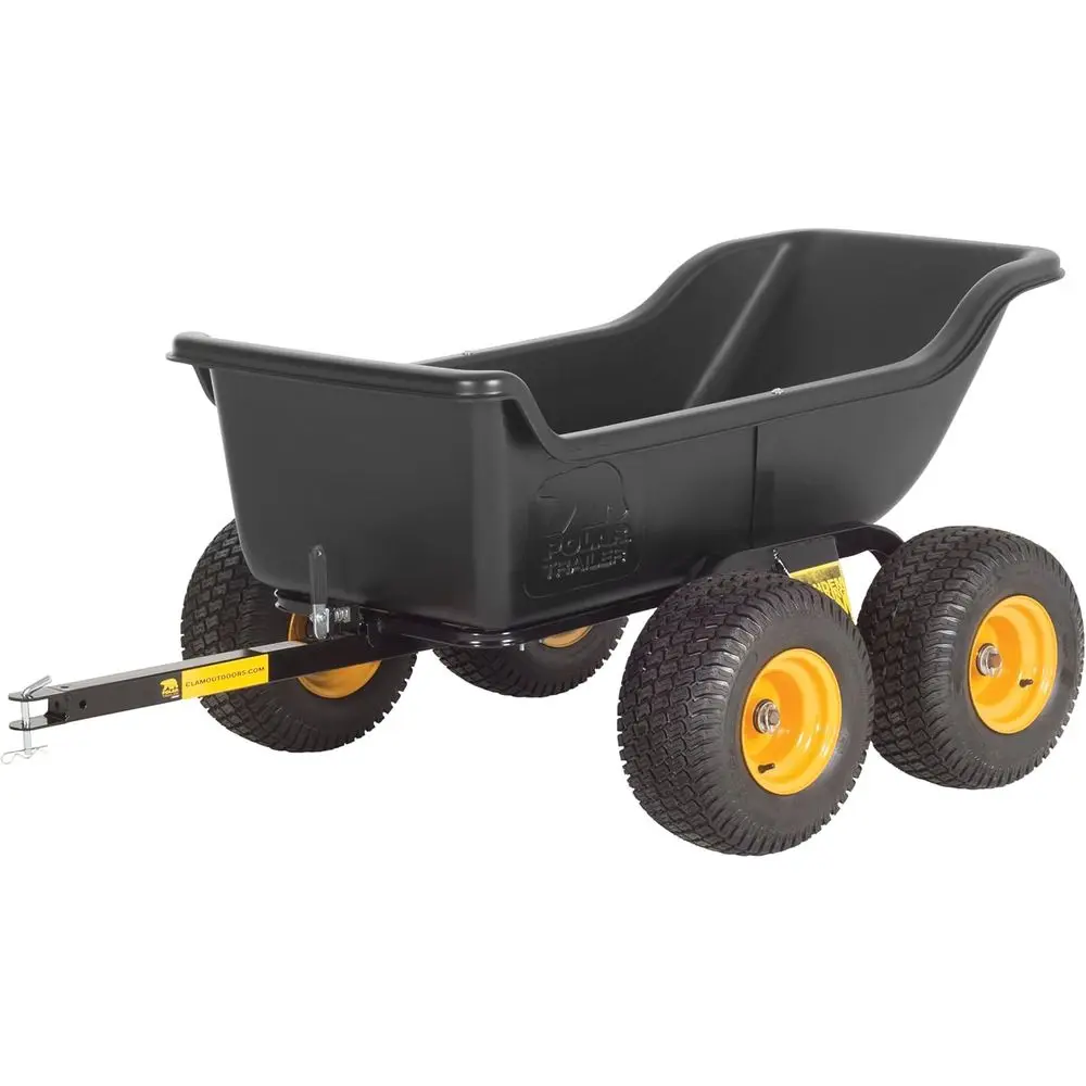

Heavy-Duty 1200 lb. Capacity ATV & UTV Trailer with 15 Cu. Ft. Cargo Space and Wide Track Tires for Outdoor Hauling - Black