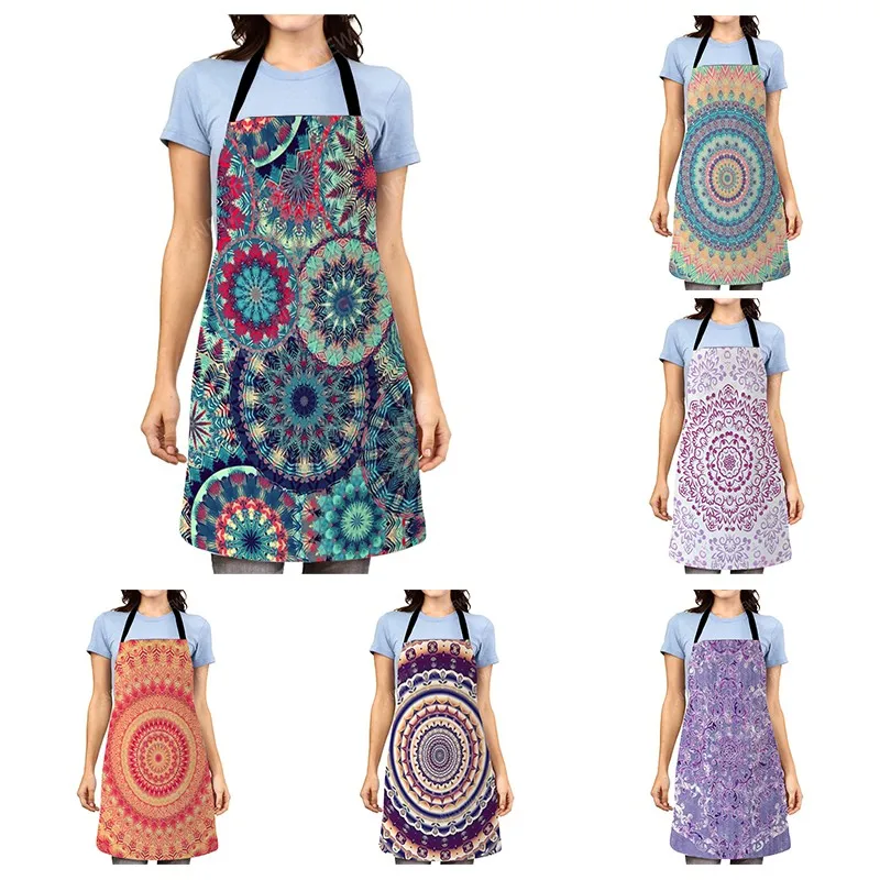 Mandala Aesthetic Women kitchen apron original Children Waterproof girl custom man waiter work apron oil proof vintage Persia