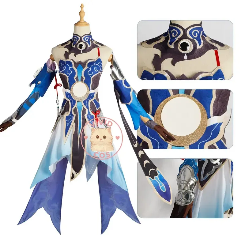 Game Honkai: Star Rail Cosplay Anime Jingliu Costume Love Live Role Play Clothes Pretty Dress for Women Wig Adult Comic Con Set