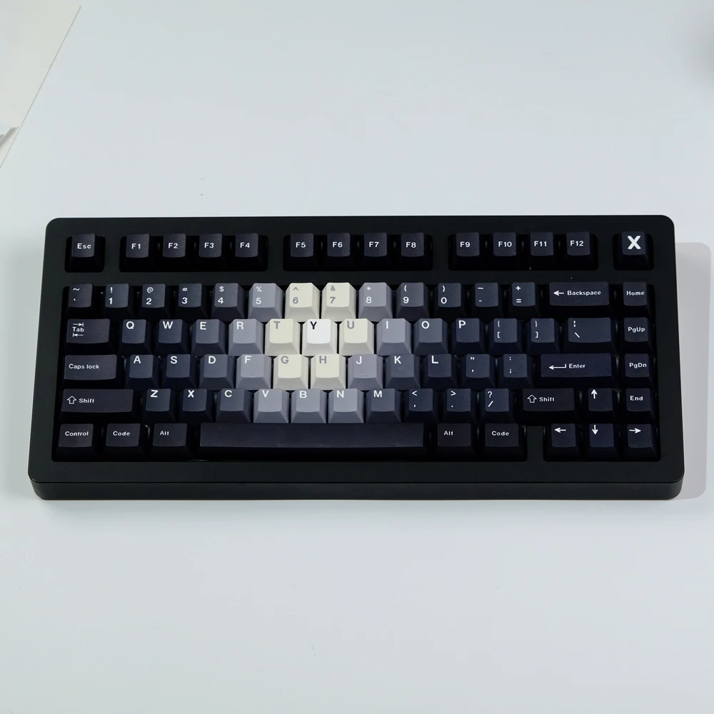 

129 Keys Gray White Black Featured Keycaps English Cherry Profile PBT Dye Sublimation Mechanical Keyboard Keycap For MX Switch