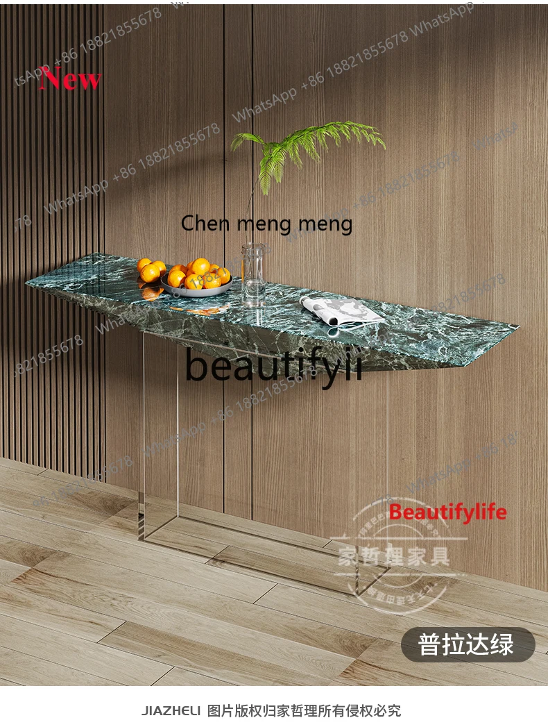 

A32 Italian Minimalist Entryway Table High-End Creative Corridor Wall-Mounted Acrylic Floating Entryway Table