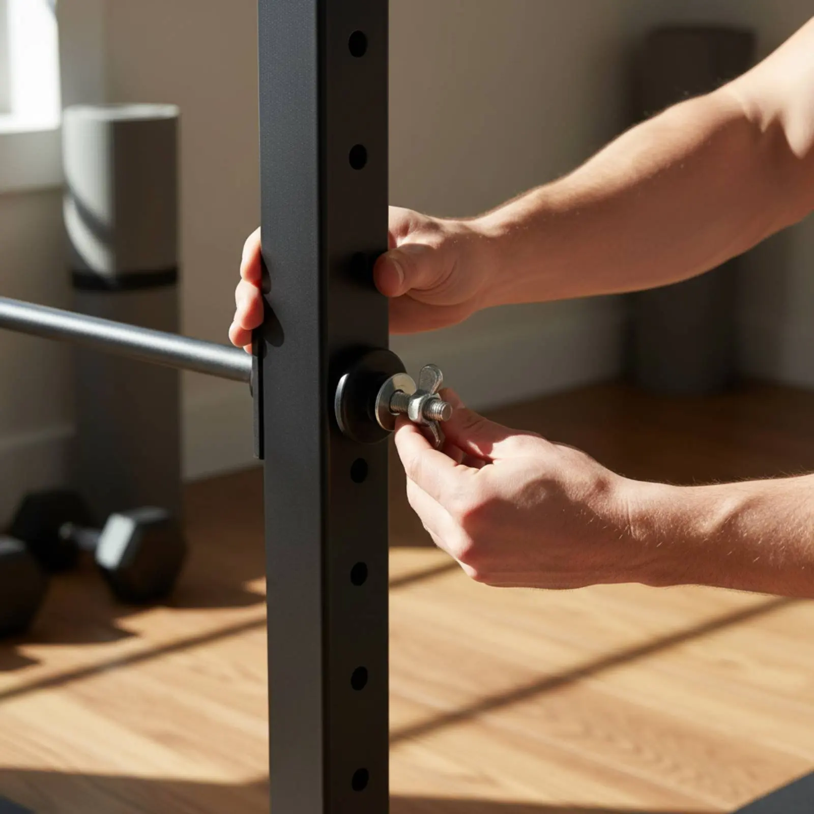 

Squat Rack Attachment Multi Use Pull down Peg Squat Rack Peg Easy to Install Gym Accessory Heavy Duty