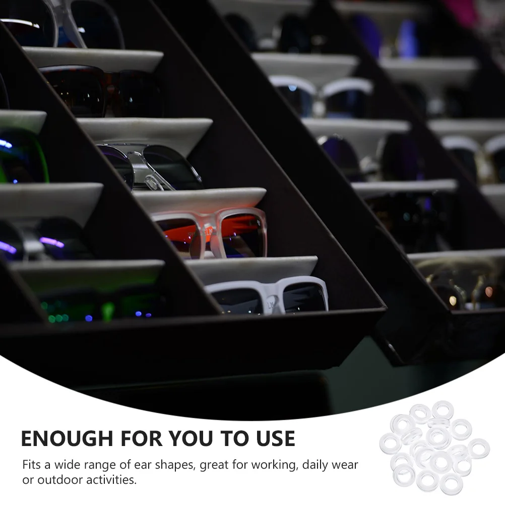 

36Pcs Round Silicone Eyeglasses Ear Hooks Retainer Anti Slip Sleeves Temple Tips for Adults Kids Daily Wear Exercise