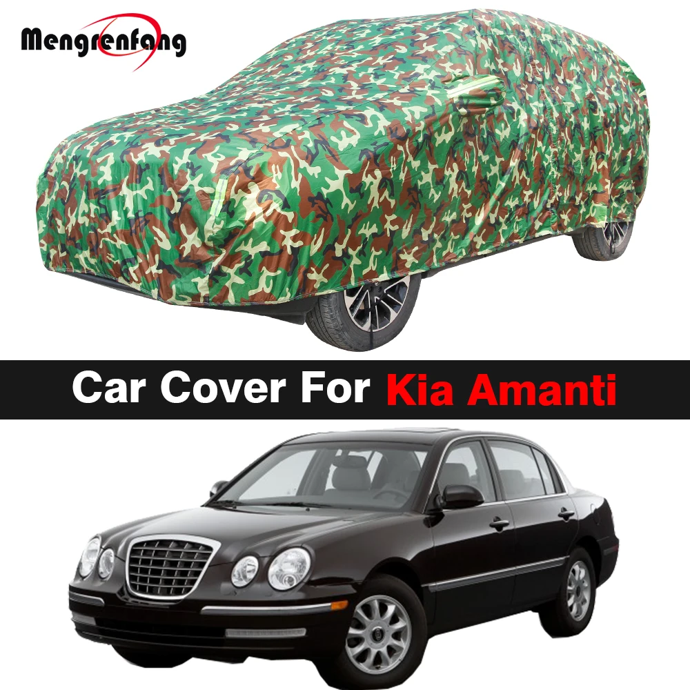 

Waterproof Camouflage Car Cover For Kia Amanti 2003-2012 Outdoor Anti-UV Sun Shade Snow Rain Prevent Auto Cover Windproof