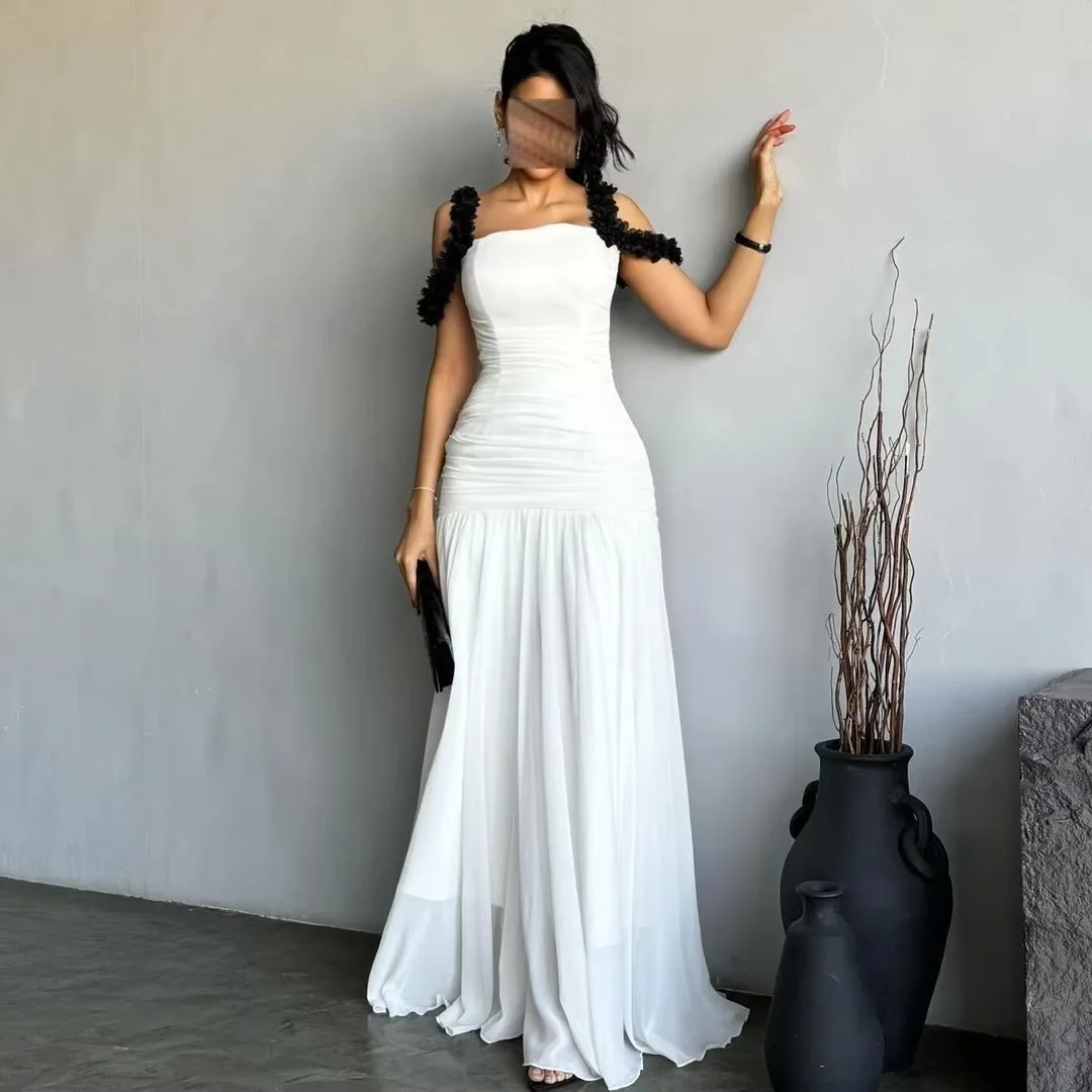 

Customized Evening Party dresses Mermaid Off Shoulder Womens dresses Floor Length Pleated Sleeveless dresses for special occasio