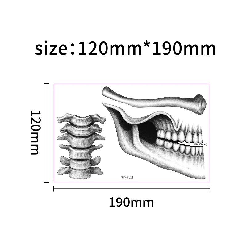 ملصق وشم المهرج على شكل فم الهالوين، ديكور مكياج الشفاه المرعب، ملصق وشم الشفاه الرعب