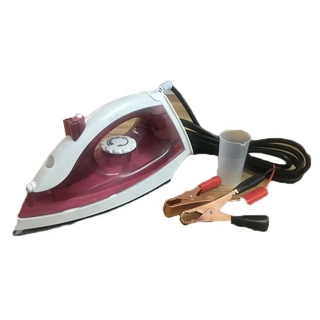 

150W 12V DC Solar Dry Iron Stainless Steel Base Fast Heating Within 60 Seconds for Car Hotel Use