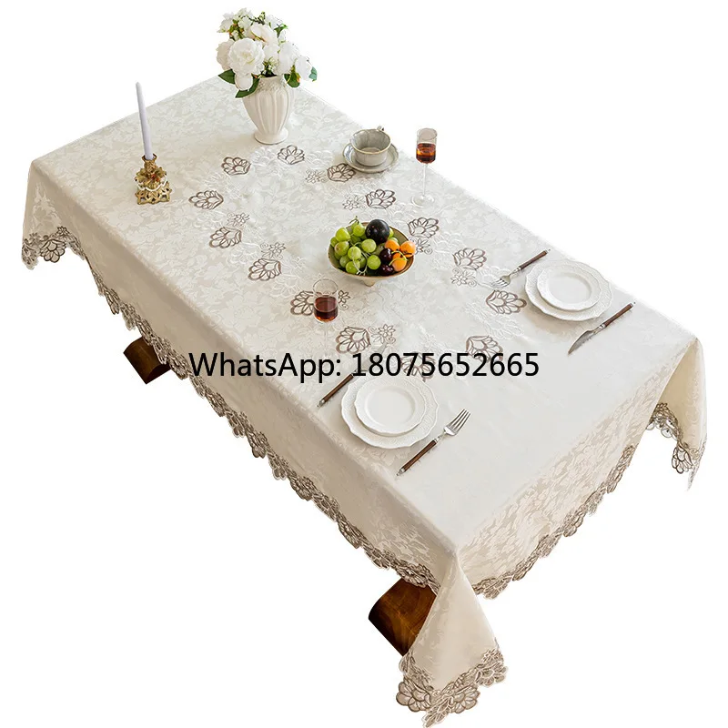 European-style table mat with lace trim - perfect for creating a cozy ambiance on your coffee table