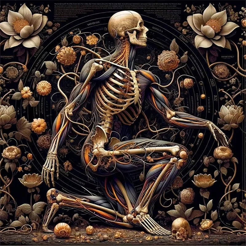 New Anatomy Flower Themed Coloring Book Thick Paper Graffiti Fill-in Drawing Art Notebook