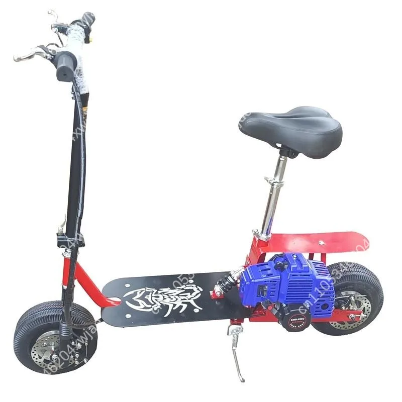 Portable 2-Stroke Foldable Mini Scooter for Adults Personal Travel Urban Commuting Moped