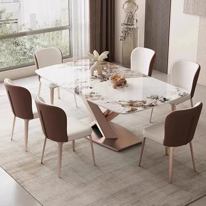 Deluxe Dining Table Set 6 Chairs Sinered Full Dining Table Set 6 Seats Chinese Furniture Concrete