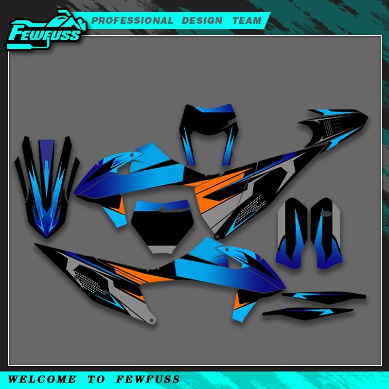 

Fewfuss Motorcycle Graphics Decals Stickers Kit For KTM 125 250 300 350 450 500 SX SXF 2019-2022 EXC EXCF XCW 2020-2023