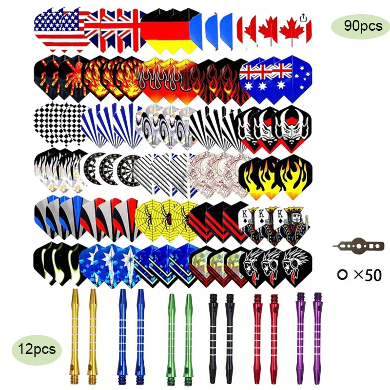 

TRALOW Darts 153/156pcs Darts Accessory Pack 1Set, Dart Accessories Kit Includes Wings,Shaft, Rubber O-ring,Wrench