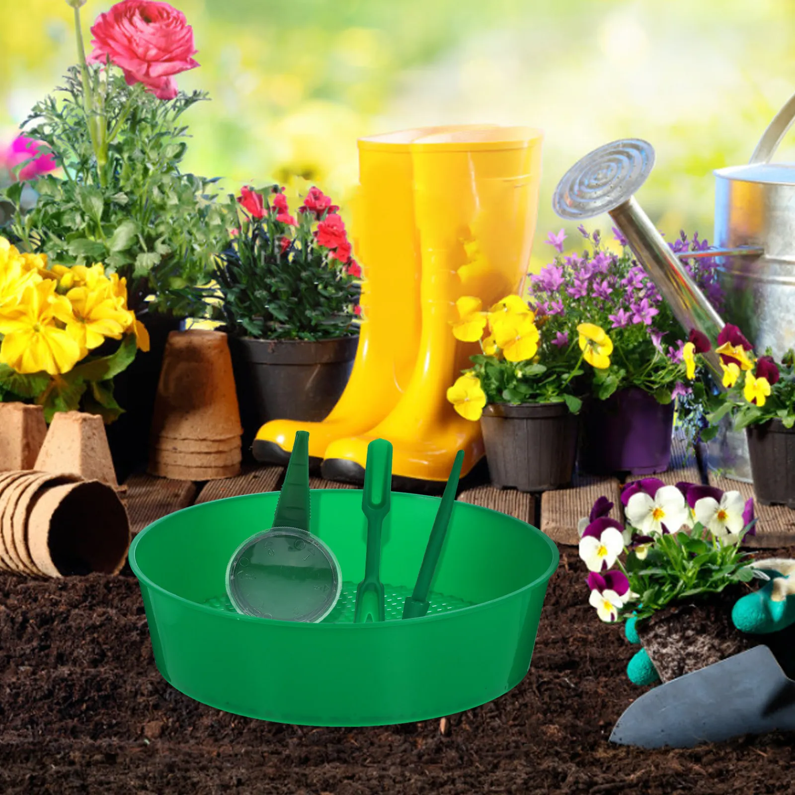 

Набор для просеивания почвы: пластиковое сито для сада, инструмент для просеивания грунта, сетчатый фильтр для камней, садовые принадлежности