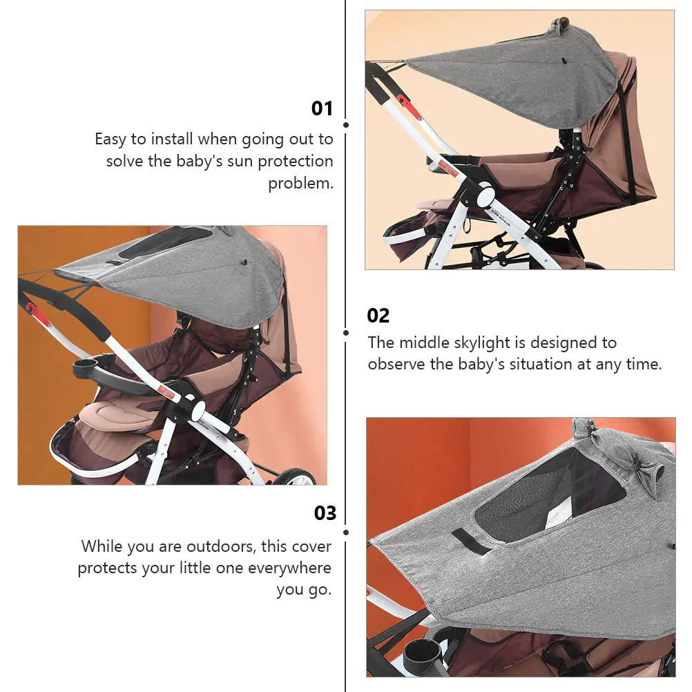 

1Pcs Baby Stroller Sunshade Cover Waterproof Uv Protective Fabric Full Cover Sunscreen Infant Stroller Protector