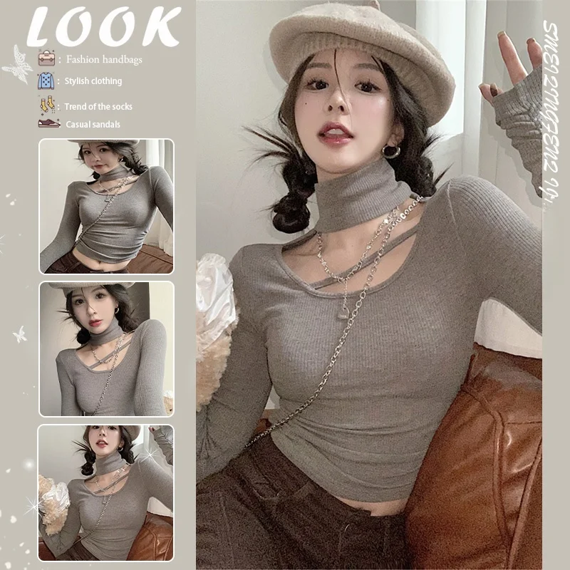 ay-high-collar-long-sve-women's-t-irt-ort-sexy-hollow-out-design-base-irt-tight-top-for-autumn-winter