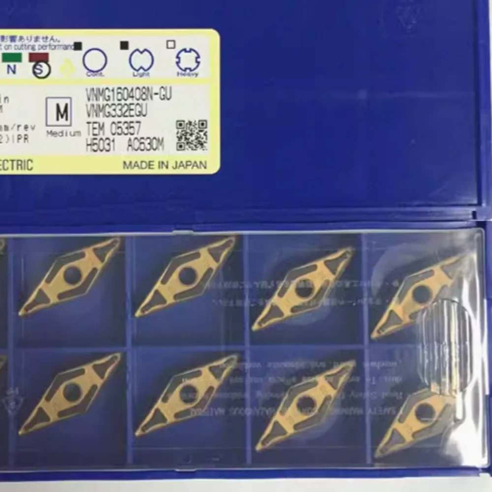 Original Lathe Machine Inserts VNMG160404N-GU VNMG160408N-GU AC630M AC6030M AC6040M Metal Turning Plates Job Tools CNC Cutters