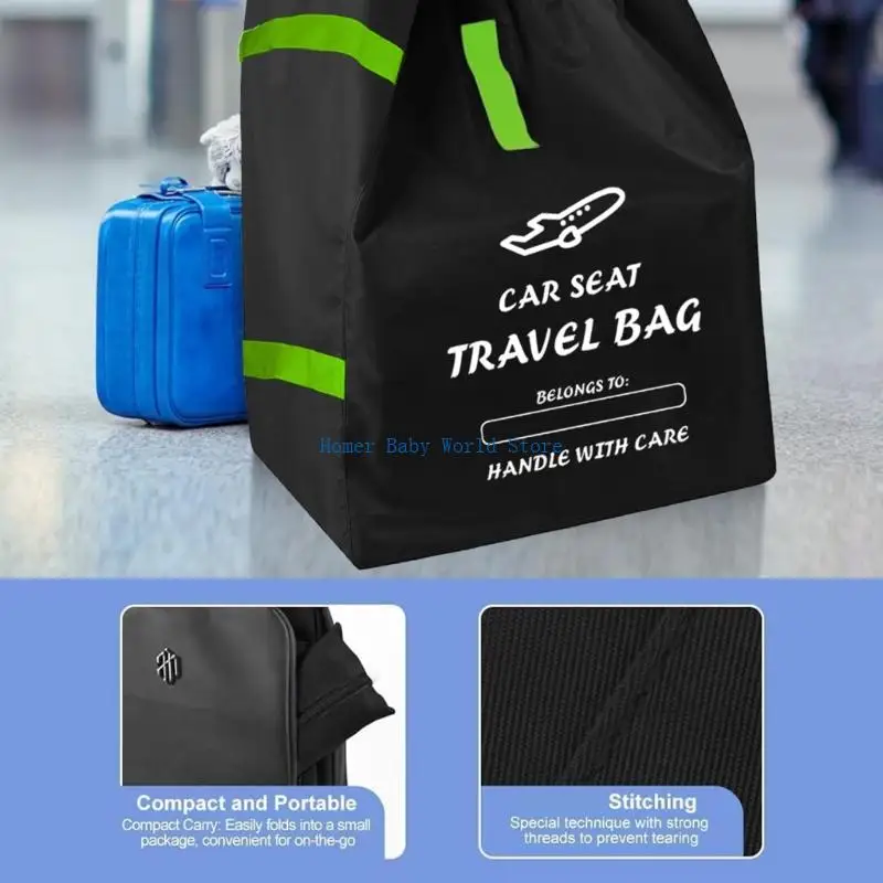 

B2QD Durability Carseat Gate Check Cover For Convertible Seats Travel Bag