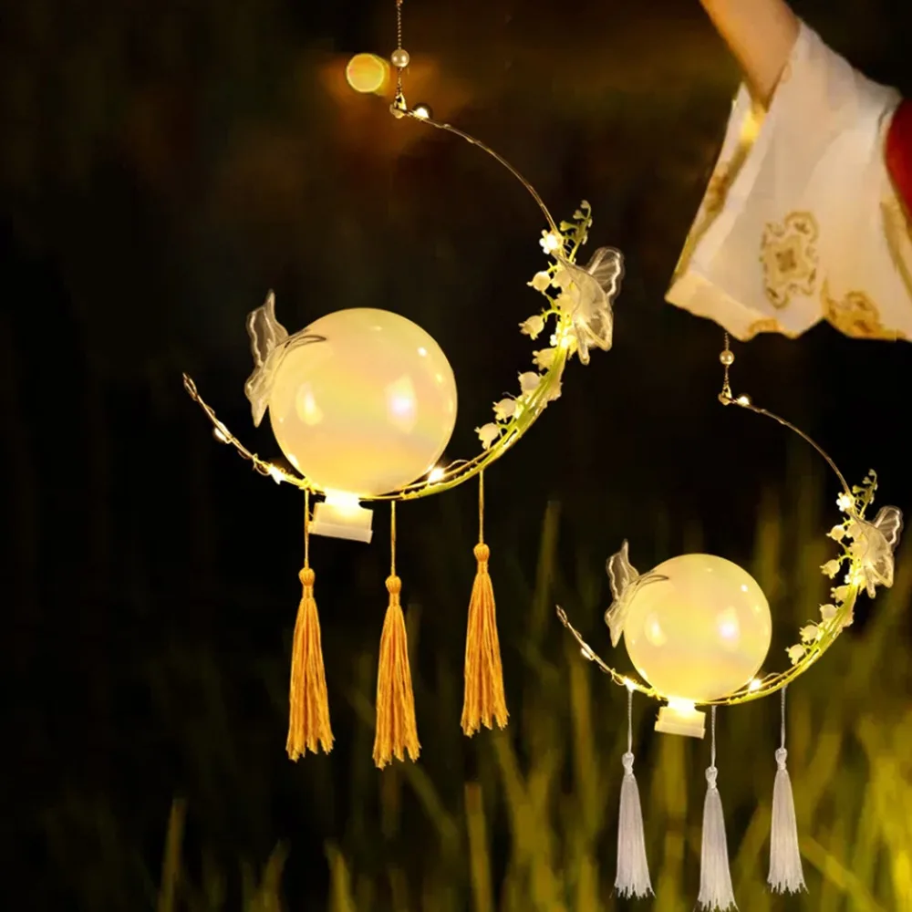 

Butterfly Mid-Autumn Festival Lantern with LED Light Ancient Style DIY Lanterns Material Kit Glowing Handmade