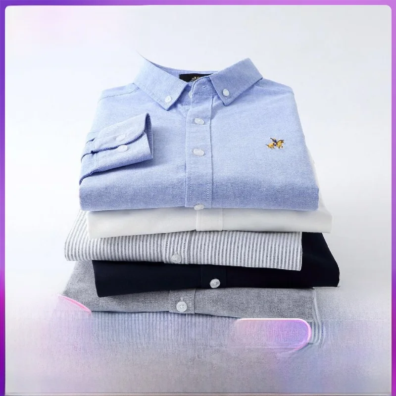 

plus Size 5XL 6XL Men's Cotton Formal Dr irt Loose Fit Long Sve Retro Sle Color Casual Wear Chinese Manufacturer