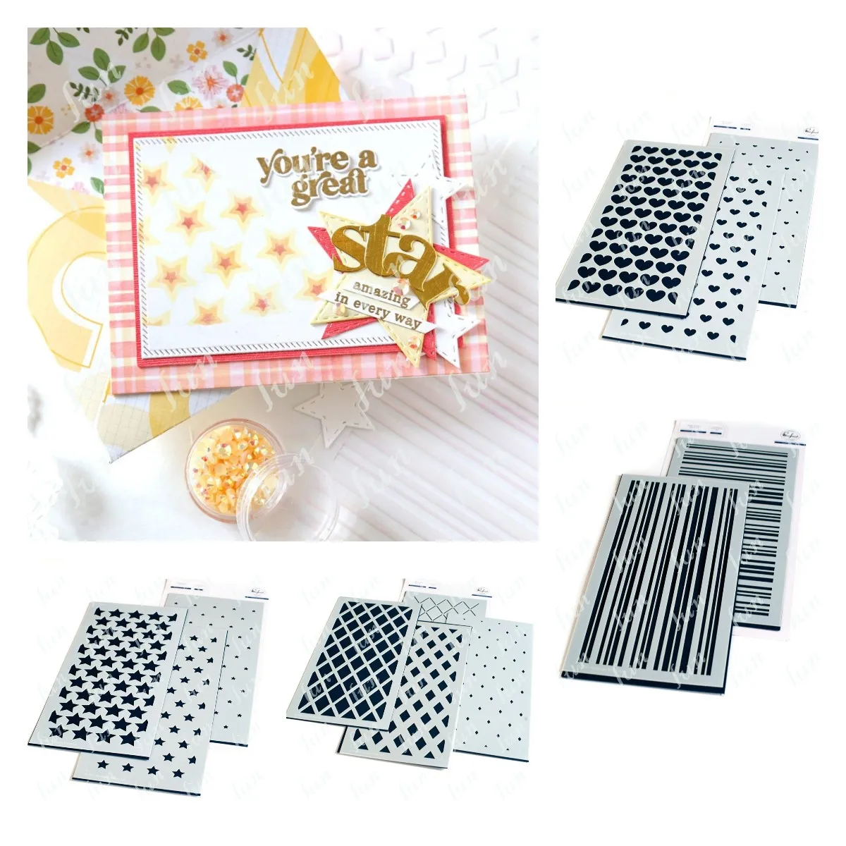 Stripe Layered Production Stencils Handmade Diy Hot Sale Painting Scrapbooking Coloring Folder Embossed Photo Album Decoration