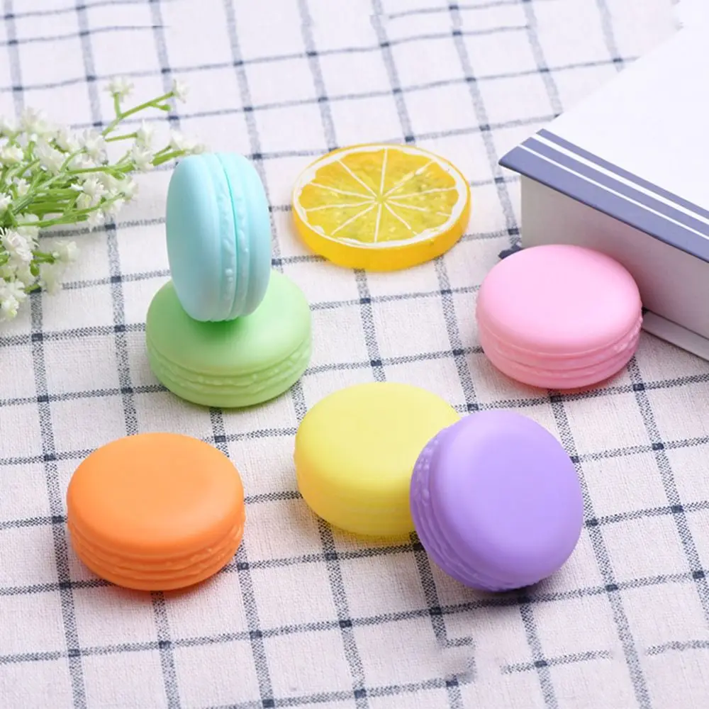 

Cute Mini Cream Box Refillable Candy Color Lip Film Jars Macaron Shape Colourful Macaron Dispense Jar Women