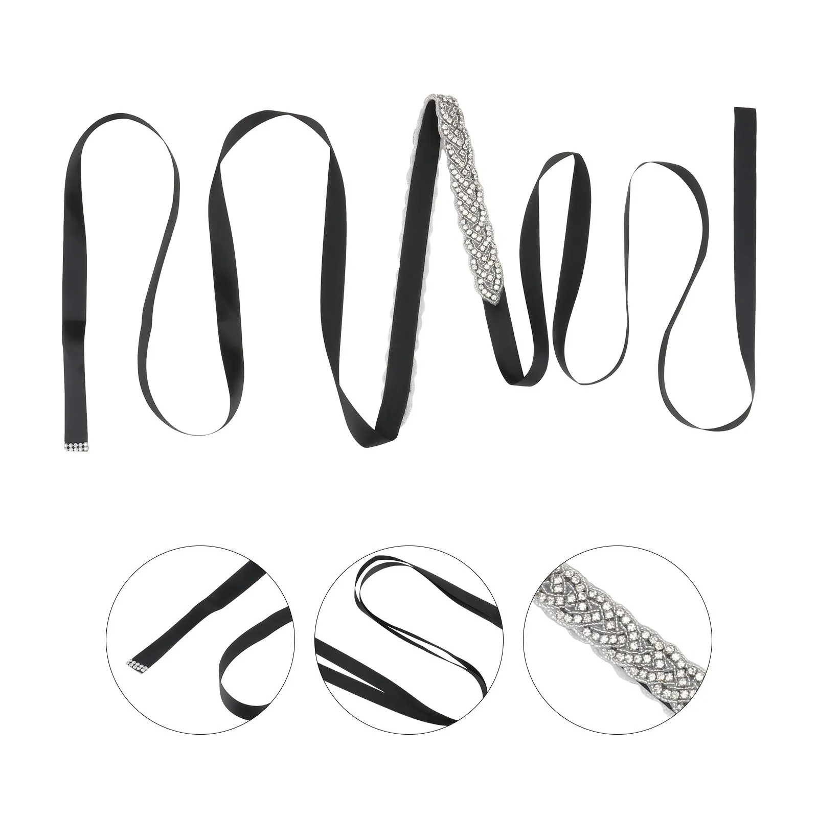 

1Pcs Rhinestone Waistband Wedding Belt for Bridal Dress Elegant Shining Girdle Party Accessory Female Waist Decor