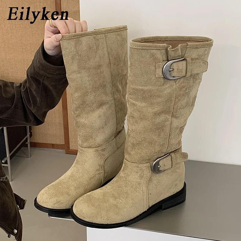 eilyken-2027-stivali-invernali-da-donna-al-ginocchio-con-cinturino-a-fibbia-e-dettagli-a-contrasto-stile-retro-western-punta-tonda-tacco-basso-quadrato