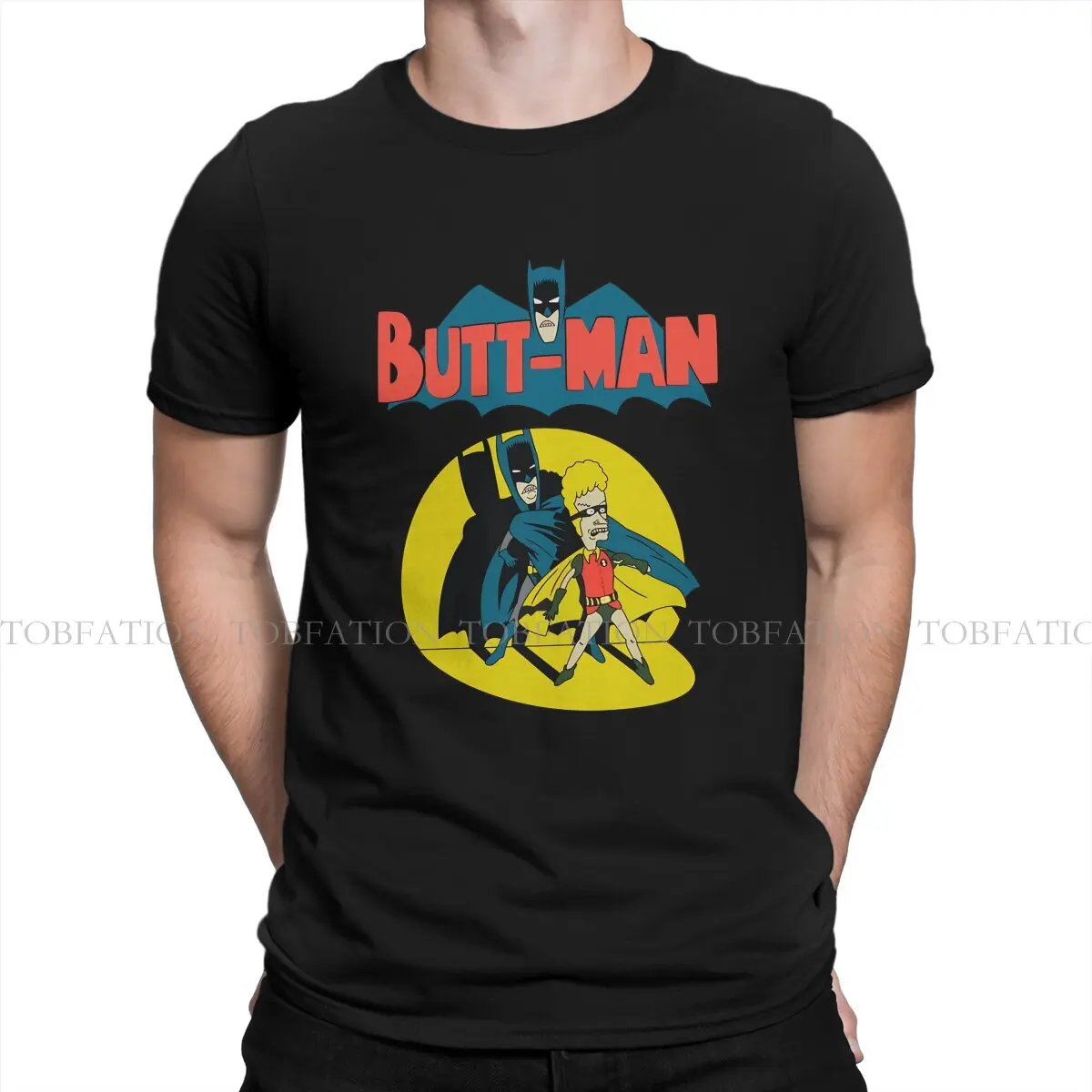 Beavis and Butthead Butt-Man Tshirt Graphic Men Tops Vintage Alternative Summer Clothes 100% Cotton T Shirt