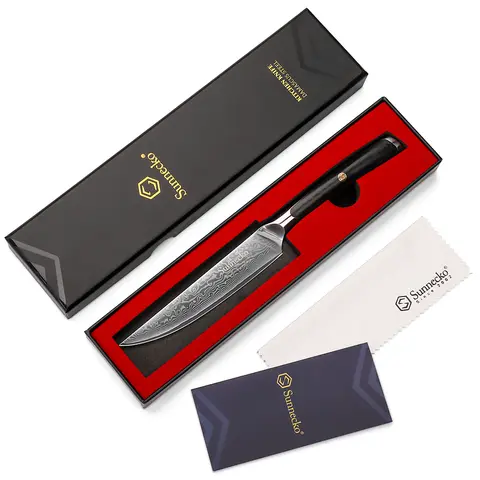 Sharp 5-inch VG10 Damascus Kitchen Knife Sunnecko