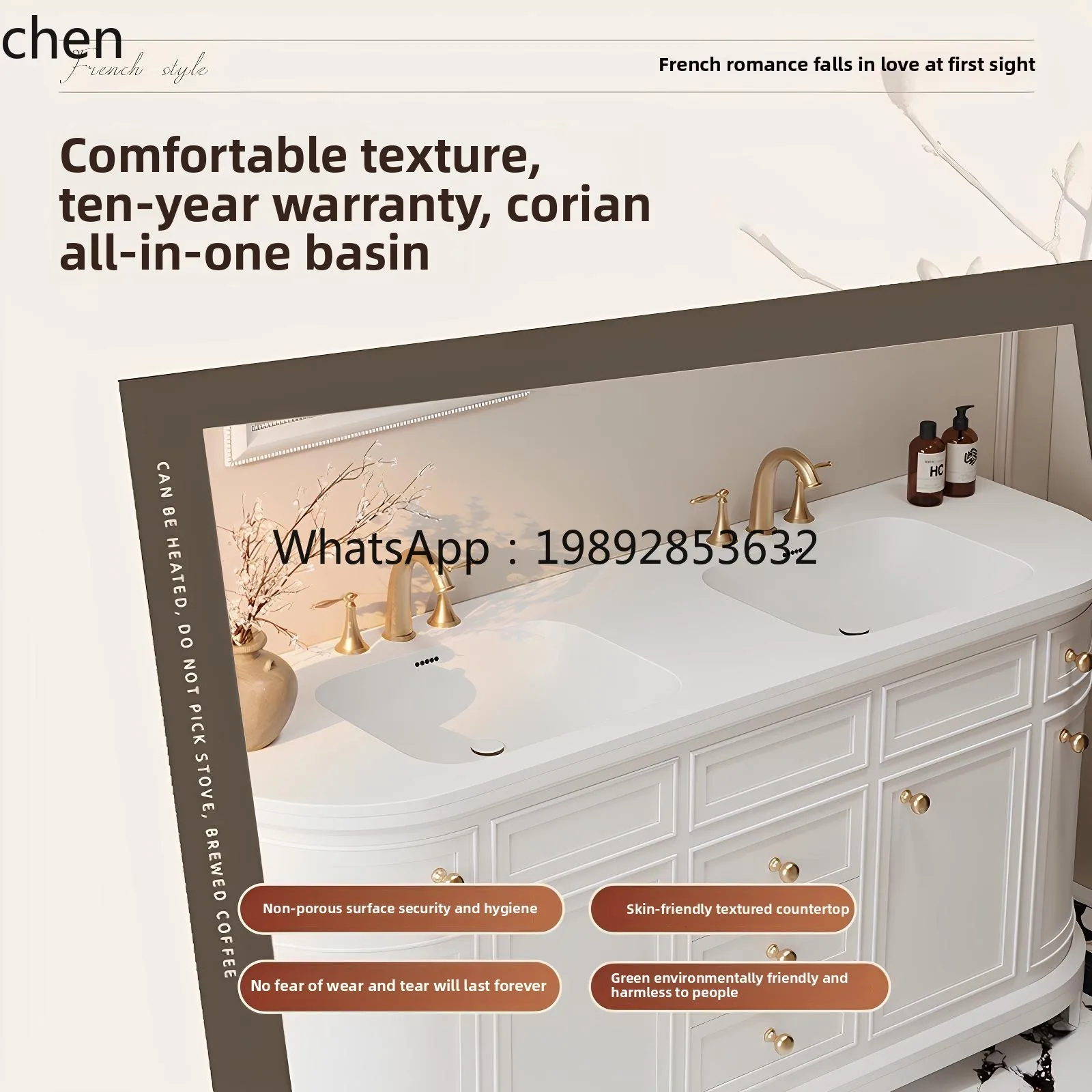 

retro rock slab hot bending integrated basin floor-to-ceiling rubber wood arc bathroom cabinet