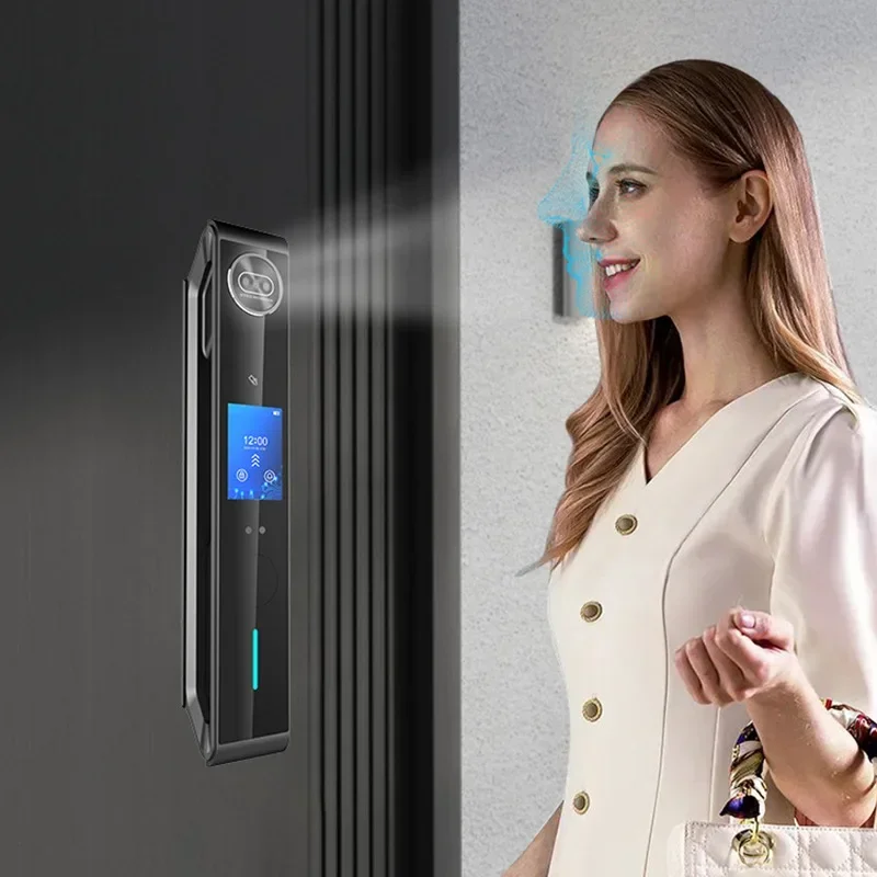 Smart Double Screen Fingerprint Digital Door Lock 3D Face Recognition Electronic Password Home Security Alarm Sensor Door Lock