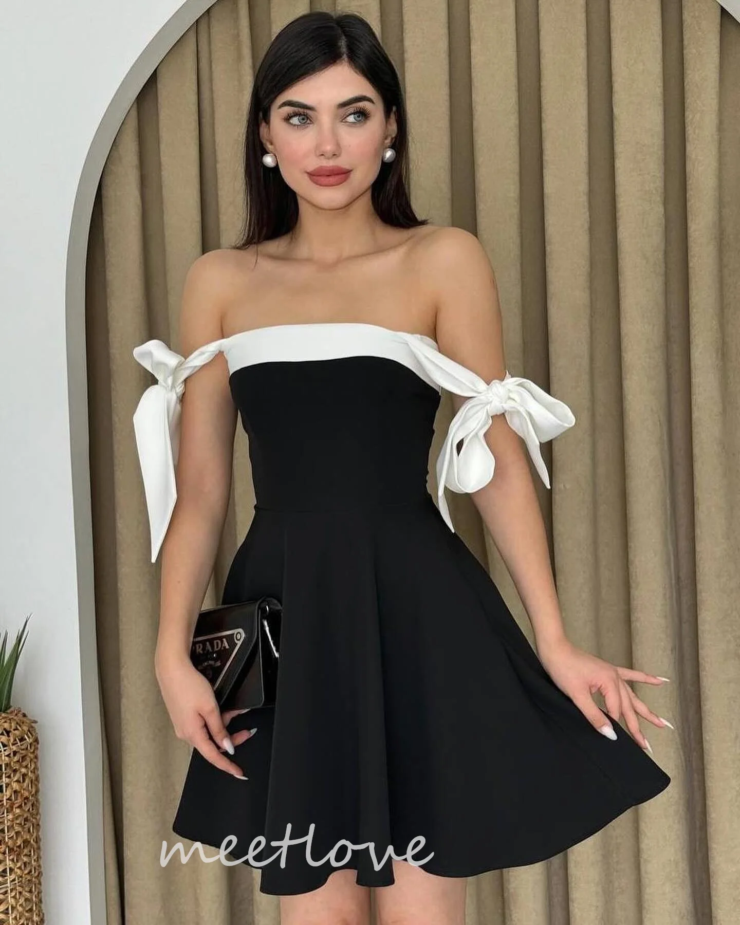 Meetlove-Robe de cocktail courte à volants, tenue de soirée pour occasions spéciales