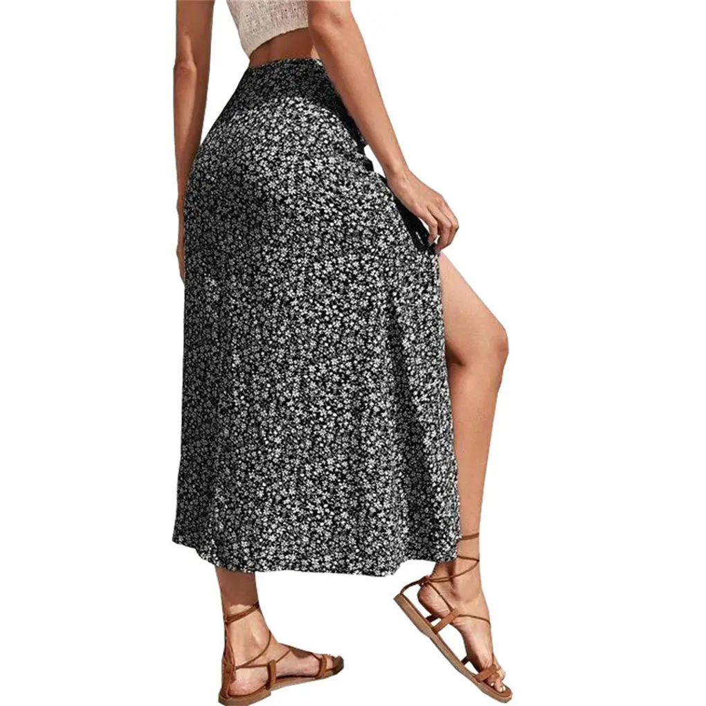 Long Split Skirt Bohemian High Waist Fashion Summer Clothes Banquet
