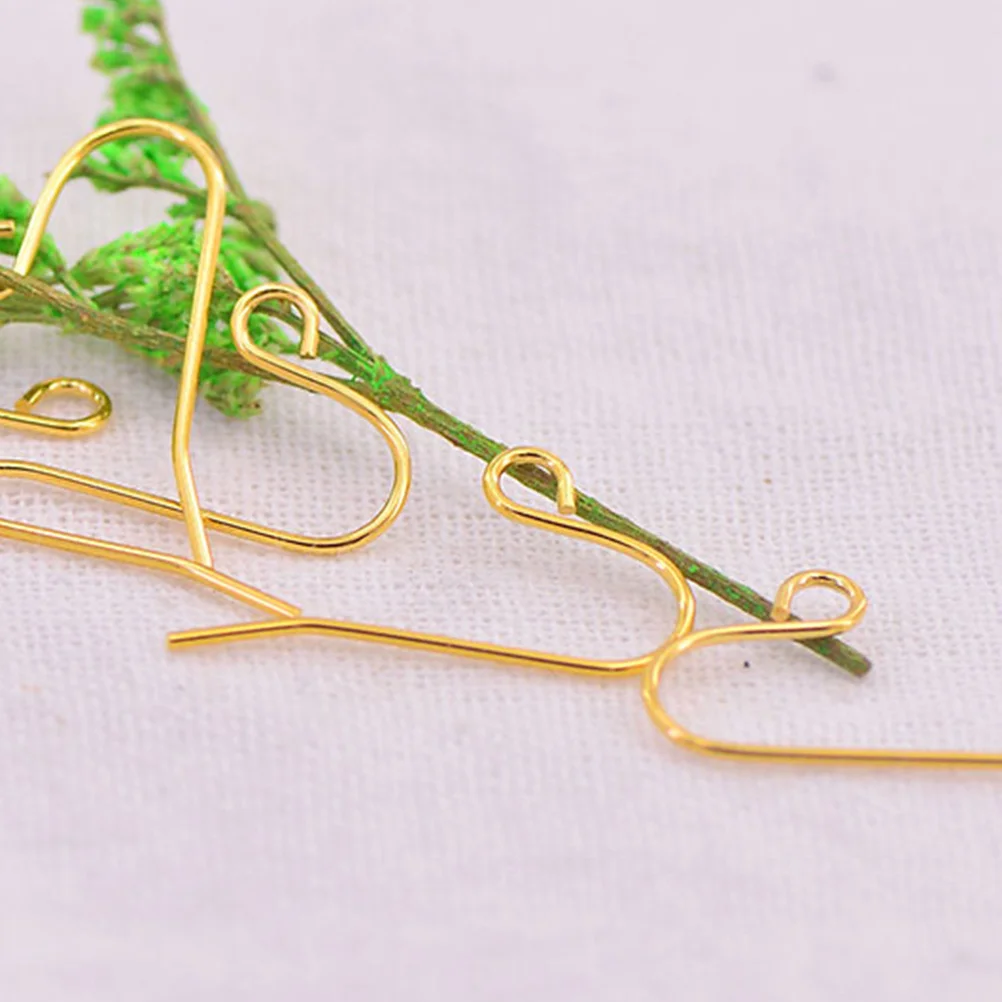 

100Pcs DIY Stainless Steel Earring Parts Simple Ear Hooks for Women Golden 0.7mm Wire Accessories Daily Wear DIY Ear Hook