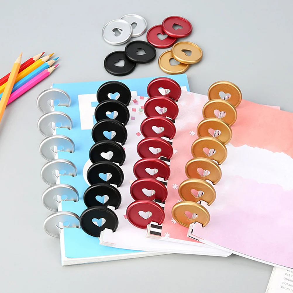 20 Pcs Loose-leaf Notebook Disc Planner Discs Metal Rings Binding for Abs Binder Notepad