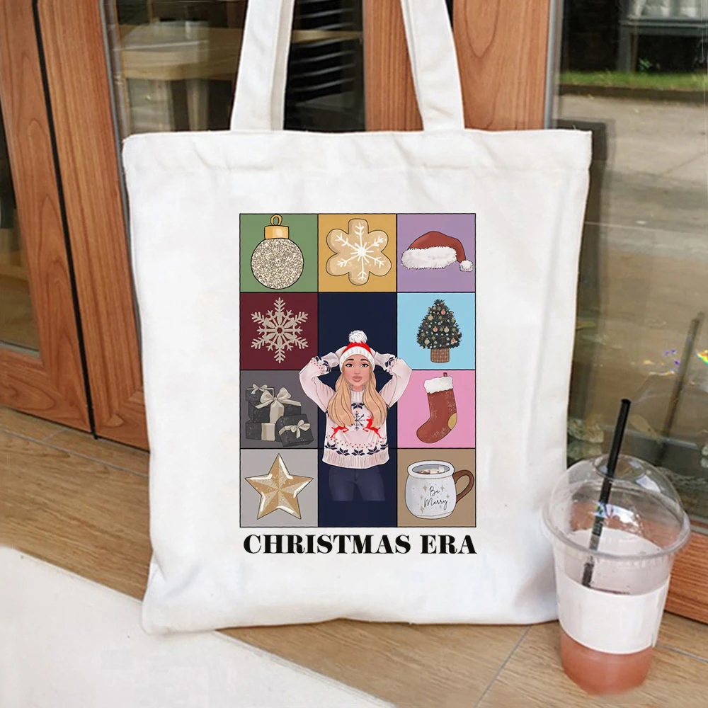 In My Christmas Era Tote Bag Eras Canvas Bag Christmas Edition Taylor Edition Shoulder Bag Eras Tour Merch Christmas Gift