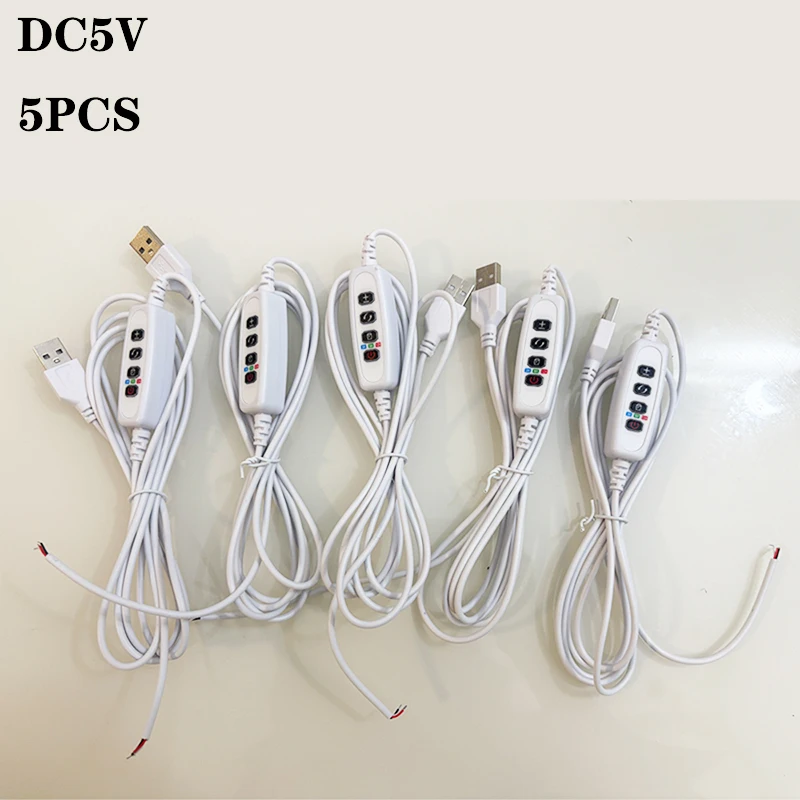 

1/15PCS DC5V USB LED 10W two-Color Light Board with Timing Dimmable Cable for Night Light Plant Light