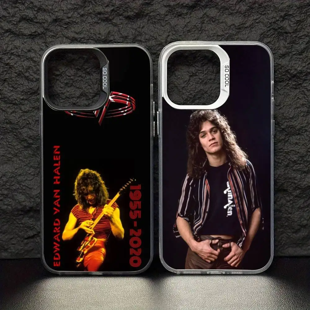

Rock Singer E-Eddie Van H-Halen Phone Case Color Silver Shell For IPhone 17 16 15 14 13 12 11 Pro Max Plus