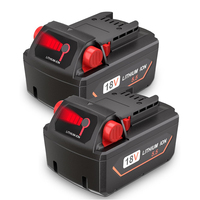 JYJZPB 5.5Ah M18 Battery for Milwaukee 18V Li-Ion Replacement Battery M18 Battery, Pack of 2 Compatible with Milwaukee M18B XC