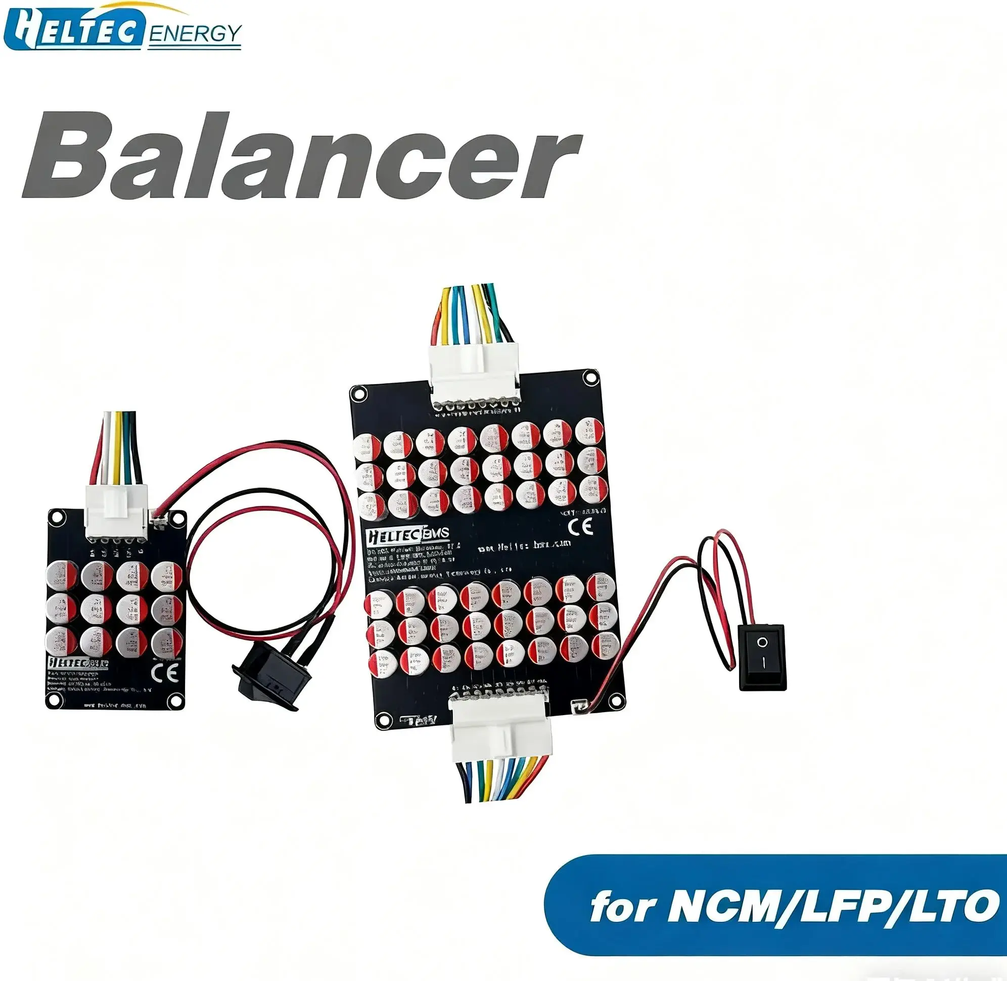 

Активный балансир аккумулятора Heltec 3S/4S/12S/16S для серии NCM/LFP/LTO, эквалайзер параллельного блока для эффективной зарядки с переключателем