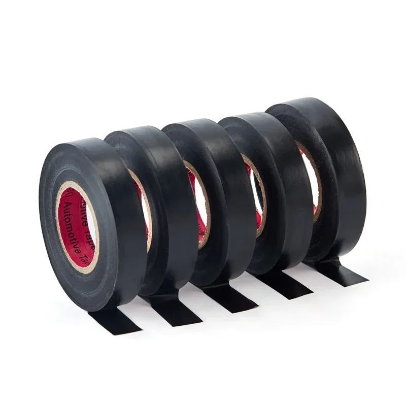 5PCS/LOT, 35M Electrical Tape, Super Adhesive Waterproof Ultra-thin Wire Harness PVC Insulation Flame-retardant Electrical Tape