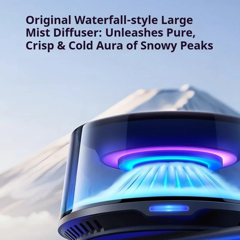 Y سنو ماونتن سيارة الناشر المرطب السيارات لتنقية الهواء مع مصباح ليد جبل فوجي جو سيارة المنزل الروائح الديكور #3