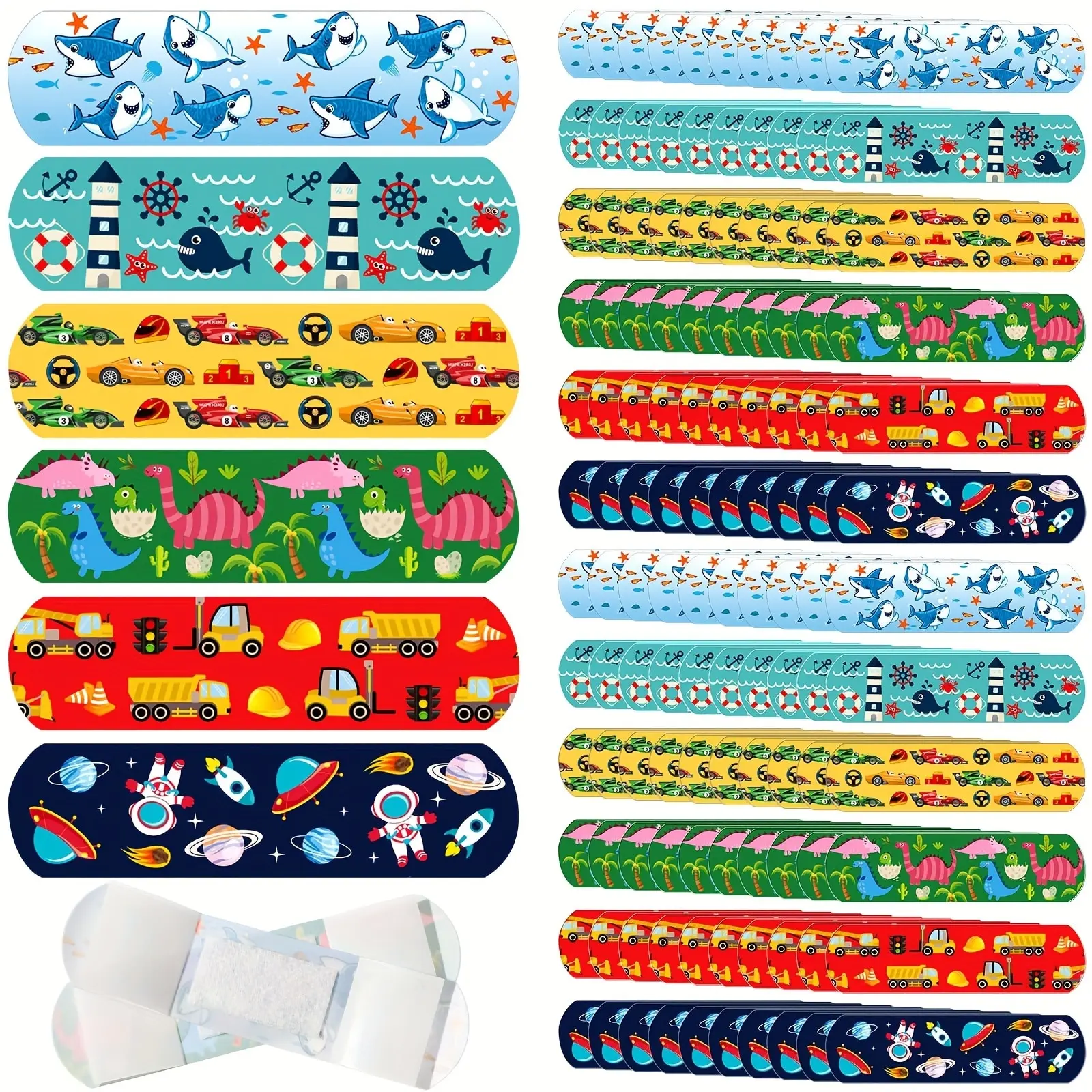 18/42pcs Kids Cartoon Bandages 6 Styles Flexible Adhesive Patches Breathable Fingertip Providing Gentle Care for Small Wounds