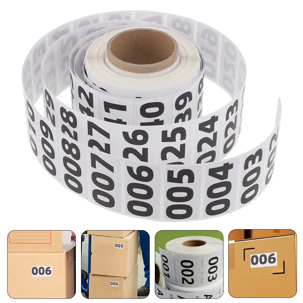 

Adhesive Round Number Stickers for Inventory Tracking Warehouse Organization Appliance Labeling Goods Identification Small