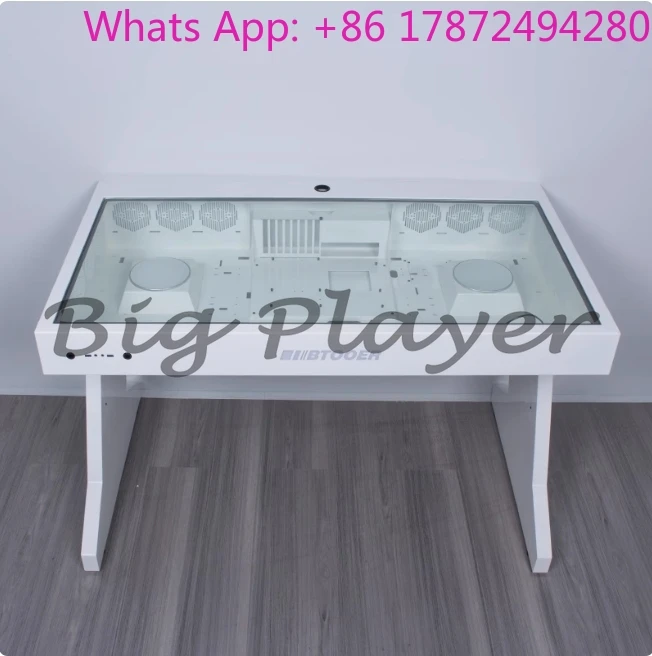 Transparent Water-Cooled Gaming Computer Case All-In-One Table Sci-Fi Design Cool Illumination for Enhanced Gaming Experience