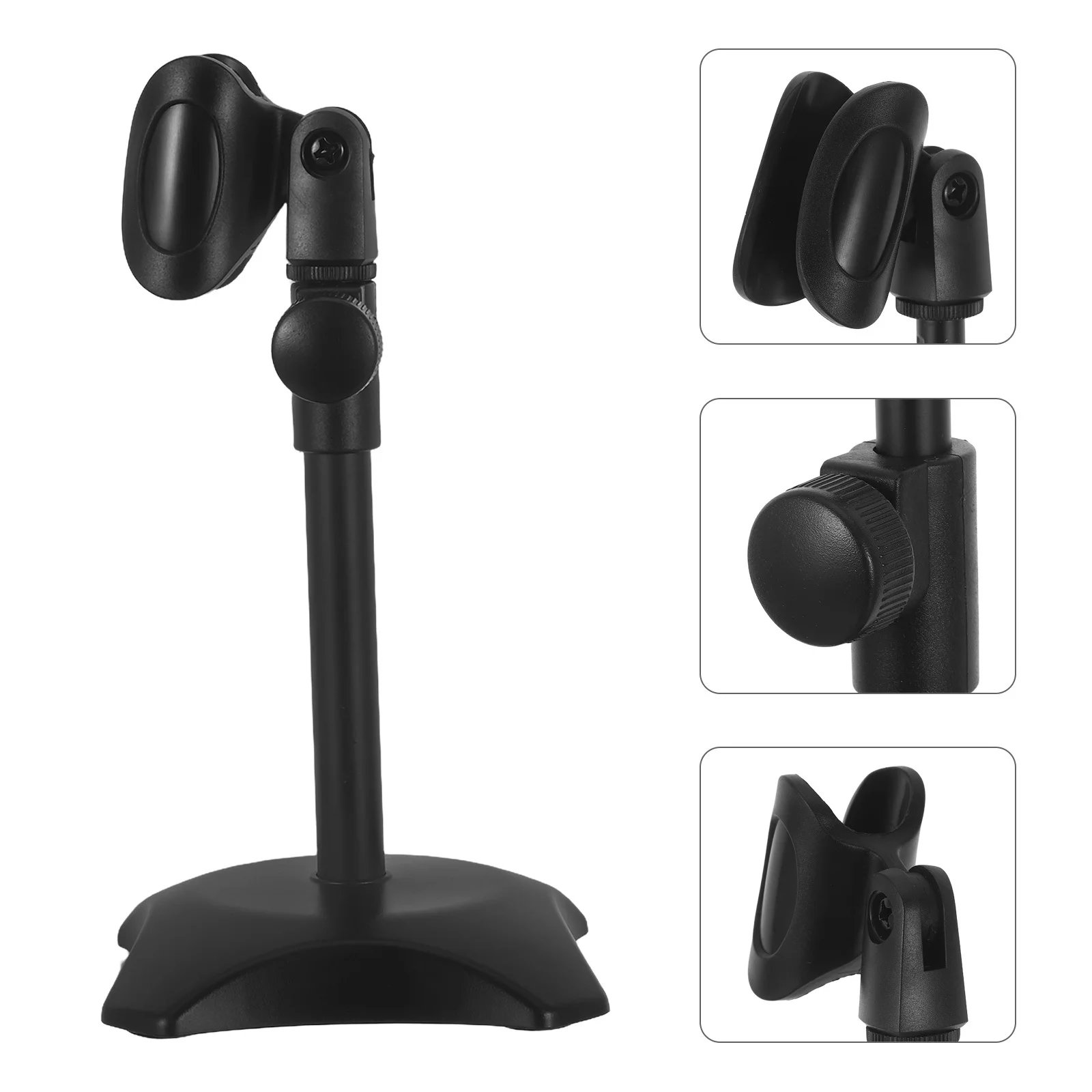 

Adjustable Height Microphone Stand Bracket Metal Rotatable Desktop Microphone Holder for Recording Streaming