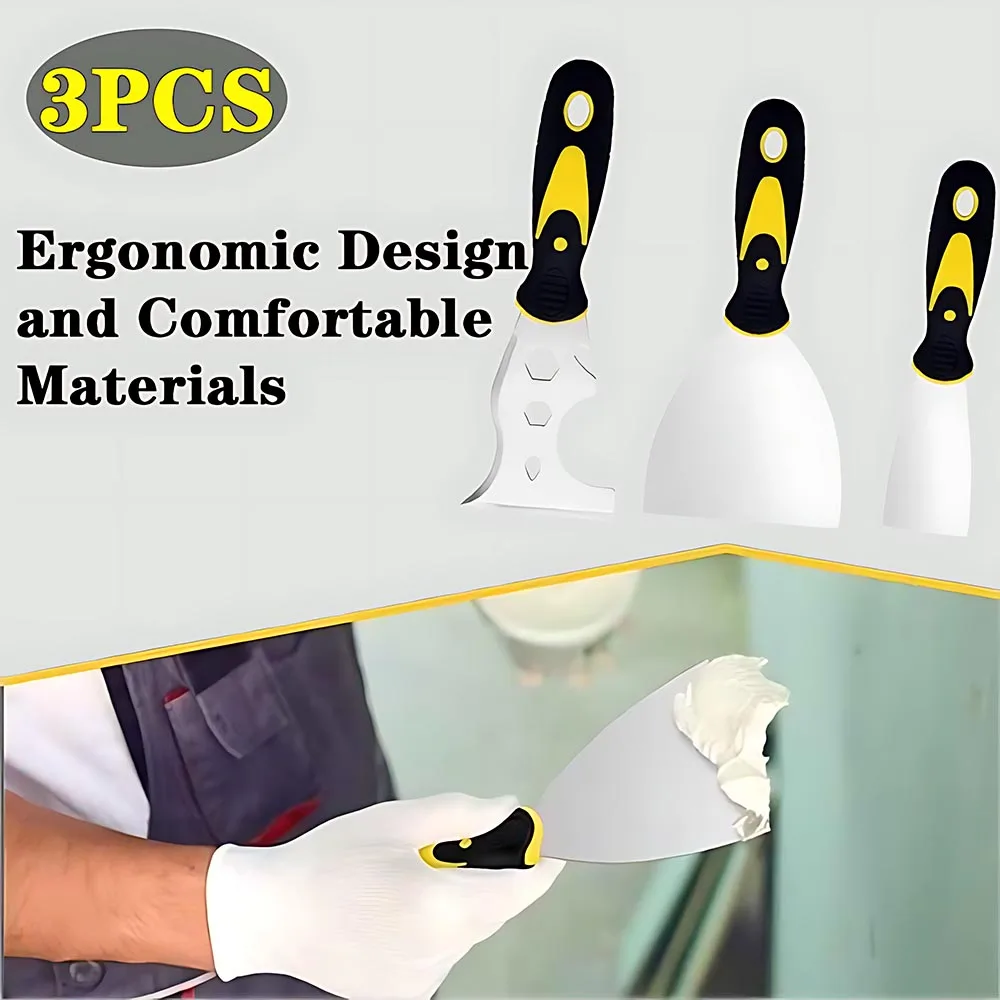 

15 in 1 Multifunctional Putty Knife Set Stainless Steel Spatula Putty Scraper Cleaning Spatula DIY Construction Tools